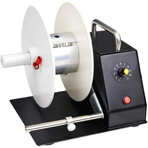 Automatic Label Rewinder with Adjustable Roll Width and Smooth LowFriction Rewind, 20110mm
