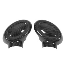 2 Stück Carbonfaser-Schaltknopfabdeckung passend für F54 F60 F56 F55 F57
