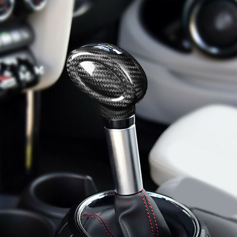 2Pcs Carbon Fibre Gear Knob Cover For Mini 7340572002631