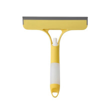 DualSided Shower Glass Squeegee with Spray, Streak Window Cleaning Tool for Bathroom Kitchen Car (Yellow)