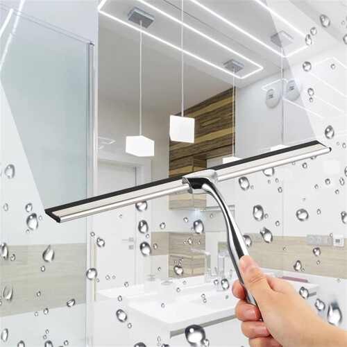 Shower Squeegee for Glass Doors with Anti Slip Grip, Fast Water Removal, Multi Surface Use 1