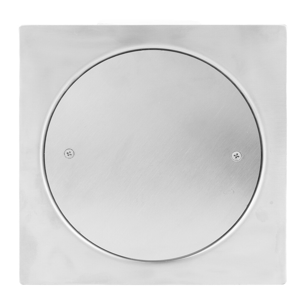 Floor Drain20x20cm Stainless Steel Corrosion Resistant Screw Fixation Easy Installation Well Sealed Floor Strainer 9432746282807