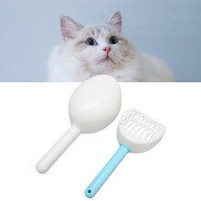 Double Deck ABS Cat Litter Scooper with Holder – Portable Pet Cleaning Tool