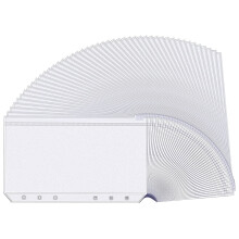 48 Stuks Mapzakken 6 Gaten Ritssluiting Mapjes Mappen Doorzichtige Waterdichte PVC Losbladige Zakken (A6)