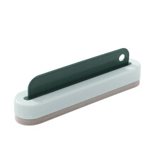 Shower Squeegee with DoubleBevel Silicone Blade for Streak Glass, Window and Tile Cleaning (Green)