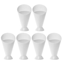 6pcs French Fry Holder for Car Cup Holders, Reusable White Snack Cups for Fries and Dips