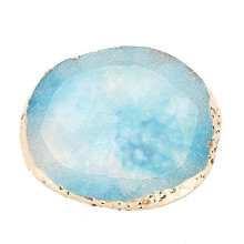 Resin Nail Art Mixing Palette with Gold Rim, Elegant Display Tray for Salon and DIY Manicure