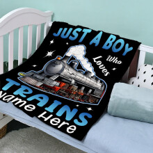 Custom Train Blanket for Small Pets Boys 40x30 Flannel Extra Small TravelFriendly Sofa Bed Quilt