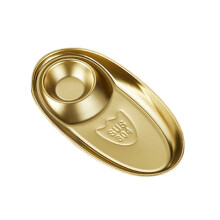 Multipurpose Oval Serving Dish With Removable Sauce-Gold. M