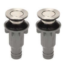 2Pcs Bathroom Sink Stopper Stainless Steel Wash Basin Drain Filter Push Button Standard Basin Push Drainer