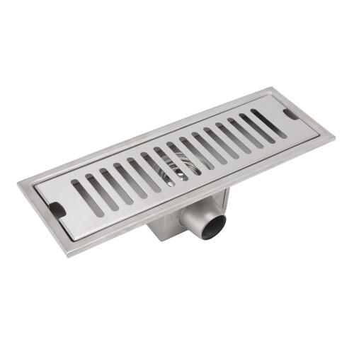 12Inch Linear Shower Drain Brushed Nickel 1
