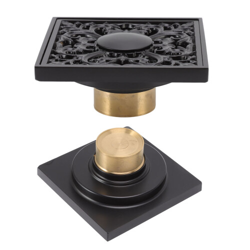 Square Floor Drain Stainless Steel & Copper 1