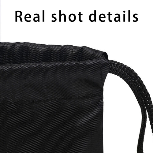 Trekkoordtas van 210D polyester, 25x30 cm, zwart 1