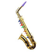 Kids Saxophone Musical Instrument with 8 Colored Keys, Realistic Layout, Clear Sound, 14.2in Educational Toy for Beginners