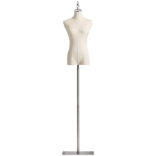 Female Mannequin Torso Without Arms Tailors Dummy with Stable Square Base for Clothing Display