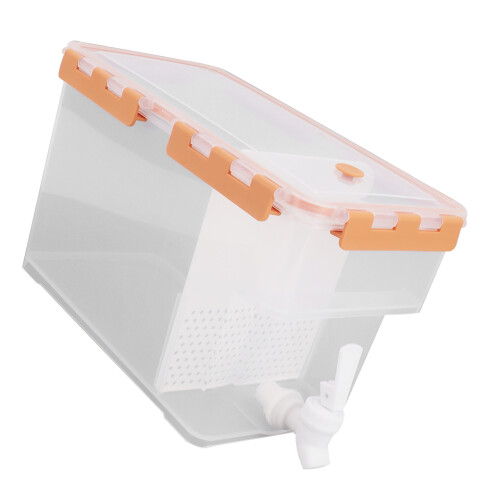 Large Capacity 3.5L Cold Kettle with Filter, Orange, Multi-Function Beverage Storage 1