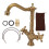 Retro Brass Basin Faucet with Dual Handles 1