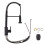 Single Handle Spring Faucet360 Universal Extendable Kitchen Faucet with Pull Down Hose Black 1