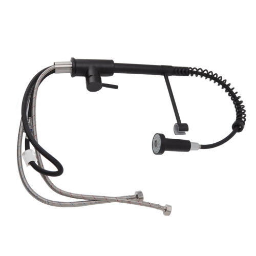 Single-Handle Spring Kitchen Faucet Black 1