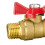 Brass Ball Valve with T Handle, 4x3cm, Threaded 8