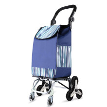 Folding Shopping Cart with Dual Swivel Wheels, Large Capacity Bag, Lightweight Aluminum Trolley