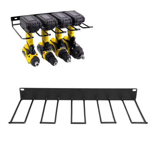 Versatile Wall Mount Power Tool Organizer Alloy Steel Drill Holder