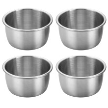 4pcs Stainless Steel Sauce Cups 50ml Reusable Condiment Containers for Lunch Box Travel Picnic Dishwasher Safe