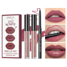 3 in 1 Liquid Lipstick Lip Gloss Lip Liner Set, Long Lasting Waterproof Matte Finish for Women