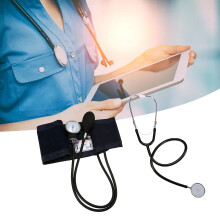 Kit médical de tension artérielle avec stéthoscope, brassard manuel, précis de 0 à 300 mmHg