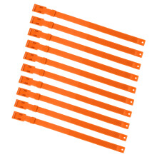10PCS Orange PU Goat Collars 23 Inch Adjustable Livestock Neck Collars
