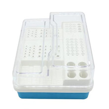 1 PCS Plastic Bur Storage Box Multifunctional High Temperature Sterilizer Sterilization Box Sterilization Rack Oral Cavity Bur Management Box
