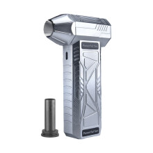 Luchtblazer 140000RPM Turbo Jet Fan Power Display Krachtige Computer Stof Blazen Reinigingsgereedschap Draagbare Handventilator Grijs