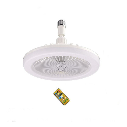 Ceiling Fan with Remote Control and Light 30W LED Lamp Fan  Silent Ceiling Fan E27 Converter Base White