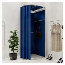 Portable Privacy Fitting Room with Curtain, Rustproof Frame and Hook for Boutiques or Events