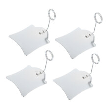 5pcs Supermarket Tag Clips Metal Wire Label Clips for Shelves Reusable Clamp Design