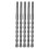 5PCS Impact Drill Bits Set 14mm, 210mm Spiral Carbide Tip 2