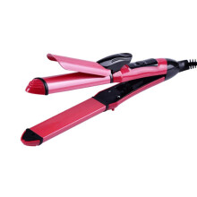2 in 1 Hair Straightener and Curler with Ceramic Tourmaline Wand, Dual Voltage, Fast Heat Up