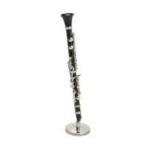 Miniature Clarinet Model with Stand & Case 5.12 Inch Dollhouse Decor