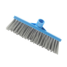 Hard Bristle Broom Replacement Head for Outdoor Floor Scrub Brush, Dual Wet Dry Use, Quick Fit
