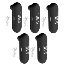 5X Termometro Frontale Termometro USB Monitor Digitale per Neonati Temperatura Corporea Misuratore di Febbre un Infrarossi per Bambini-Nero