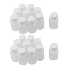 200Pcs Refillable Bottles 15Ml Plastic PET Clear Empty Seal Bottles Container with Screw Cap