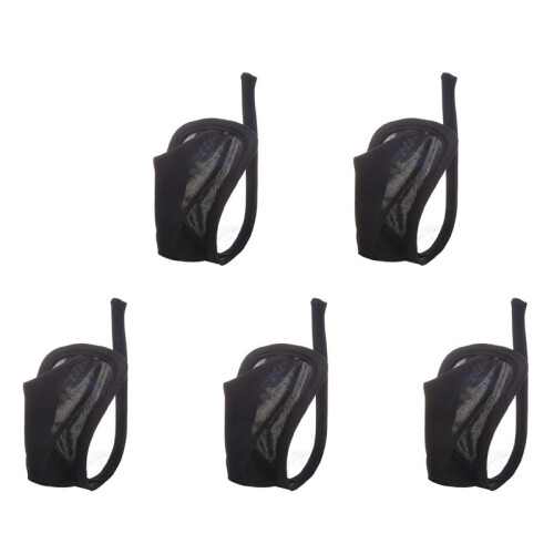 5X Sexy C-String String, Onzichtbaar Ondergoed voor Heren - Zwart 1