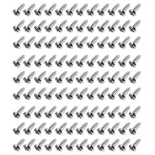 108x Pick Guard Screw Style for Guitar Telecaster, Fitted to Stratcaster Silver