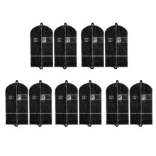 10 Pack 43 Inch Garment Bags for Storage Travel Fabric Dress Bag with 10 Large Mesh Pockets Garment Cover Suit Covers