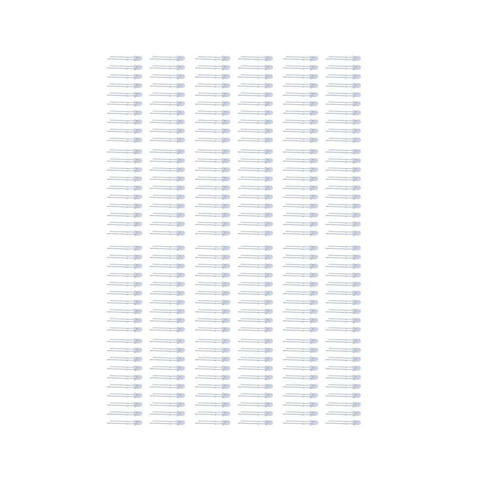 240 Pieces 3Mm White Led Lamp Light Emitting Diode 2.5V-3V 6032428099858