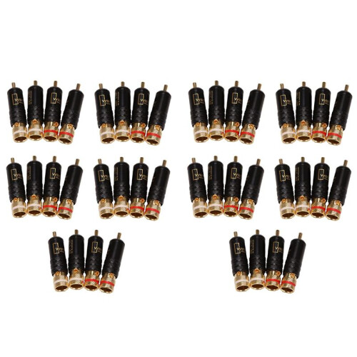 40Pcs Rca Locking Plugs Audio Video Connectors