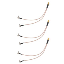 3st 8 Tums SMA Hona Till Y Typ 2 X TS9 Vinkel Hankontakt Splitter Combiner Kabel, Guld&Silver