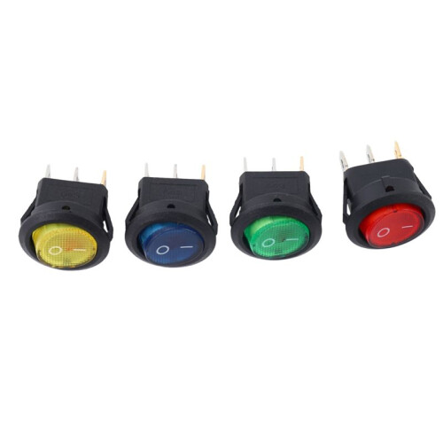 16 X 12V LED Illuminated Rocker -Off Toggle SPST  Dash Light Car Boat 1
