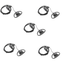 5X 2 Pin Advanced D Shape Clip-Ear Ptt Headset Earpiece Mic for 2 Way Radios GP88S GP300 GP68 GP2000 GP88