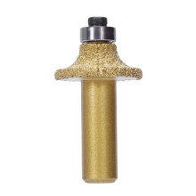 6X Marble 31mm Dia Bullnose Diamond Profile Wheel Router Bit Gold Tone